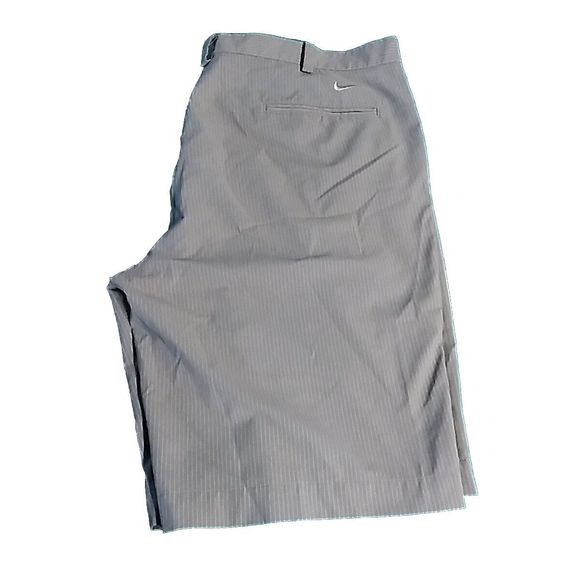 Mens Nike Dri-Fit Khaki Beige Pin Stripped Golf Shorts Casual Size 38 Inseam 11" - Picture 5 of 6